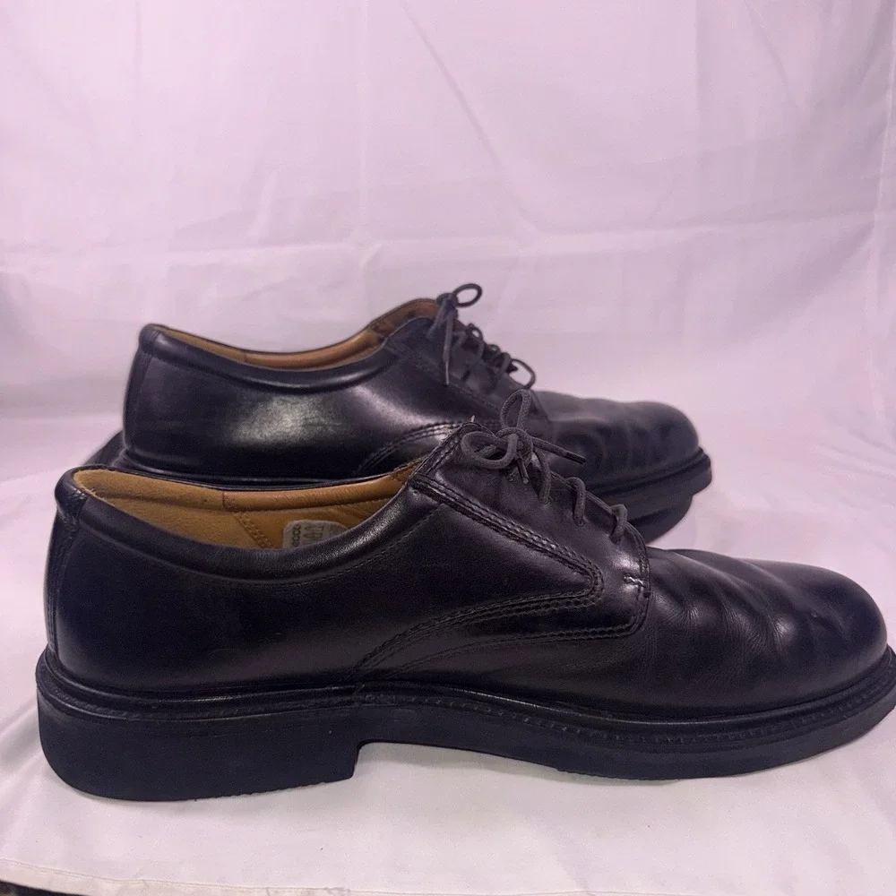 ECCO Mens Comfort Fibre System Black Shoe Size 45 Leather 11.5